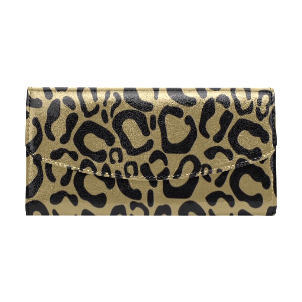 Leopard wallet, leather wallet, animal print wallet, wallet, women wallet