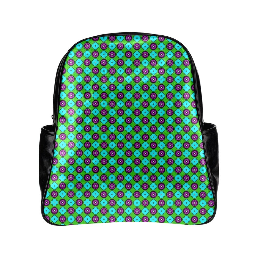 GREEN FLOWER BAKCPACK-mochila verde de mujer