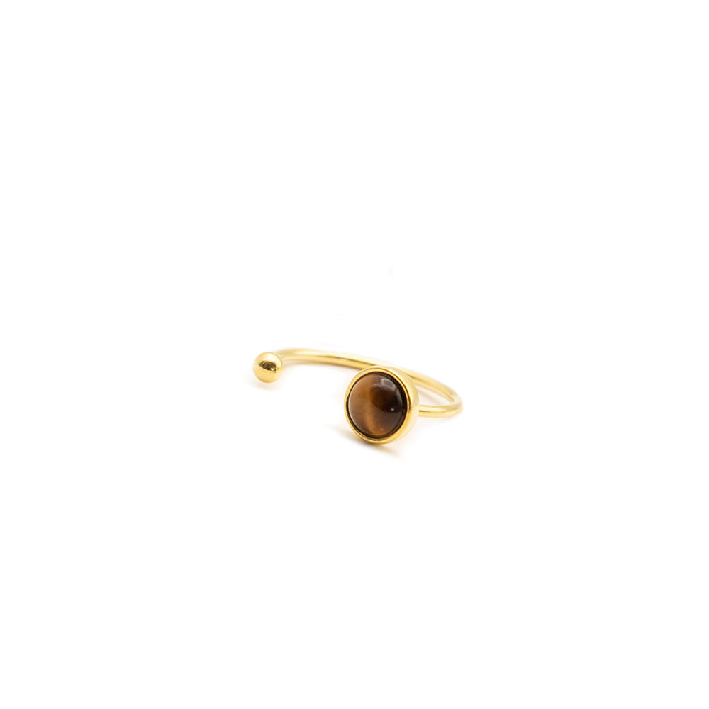 gold tiger eye ring