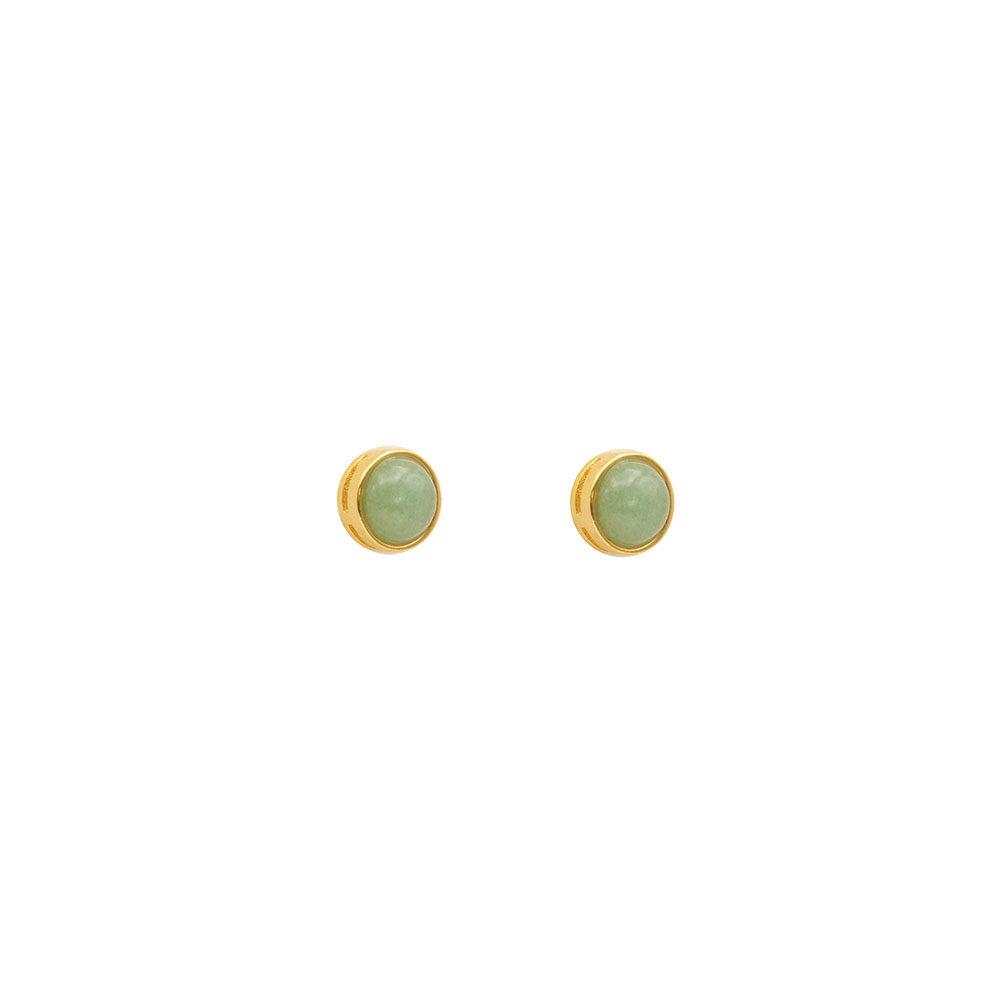 jade stud earrings