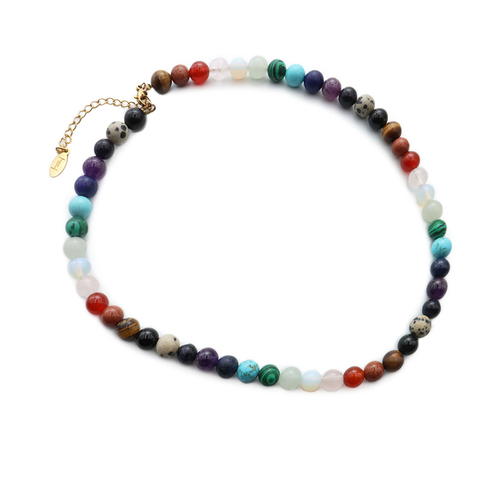 tasda-jewelry-rainbow-necklace, natural stones necklace