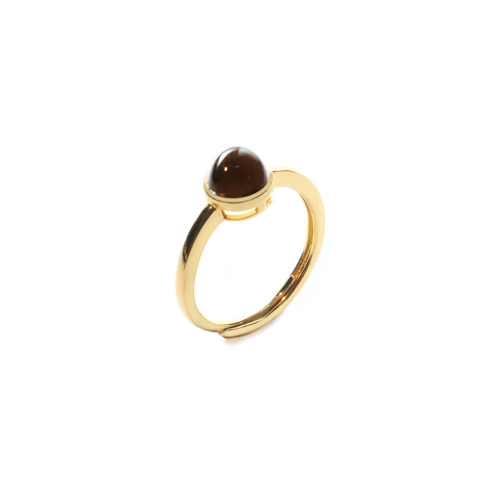 Gold Tiger Eye Open Ring