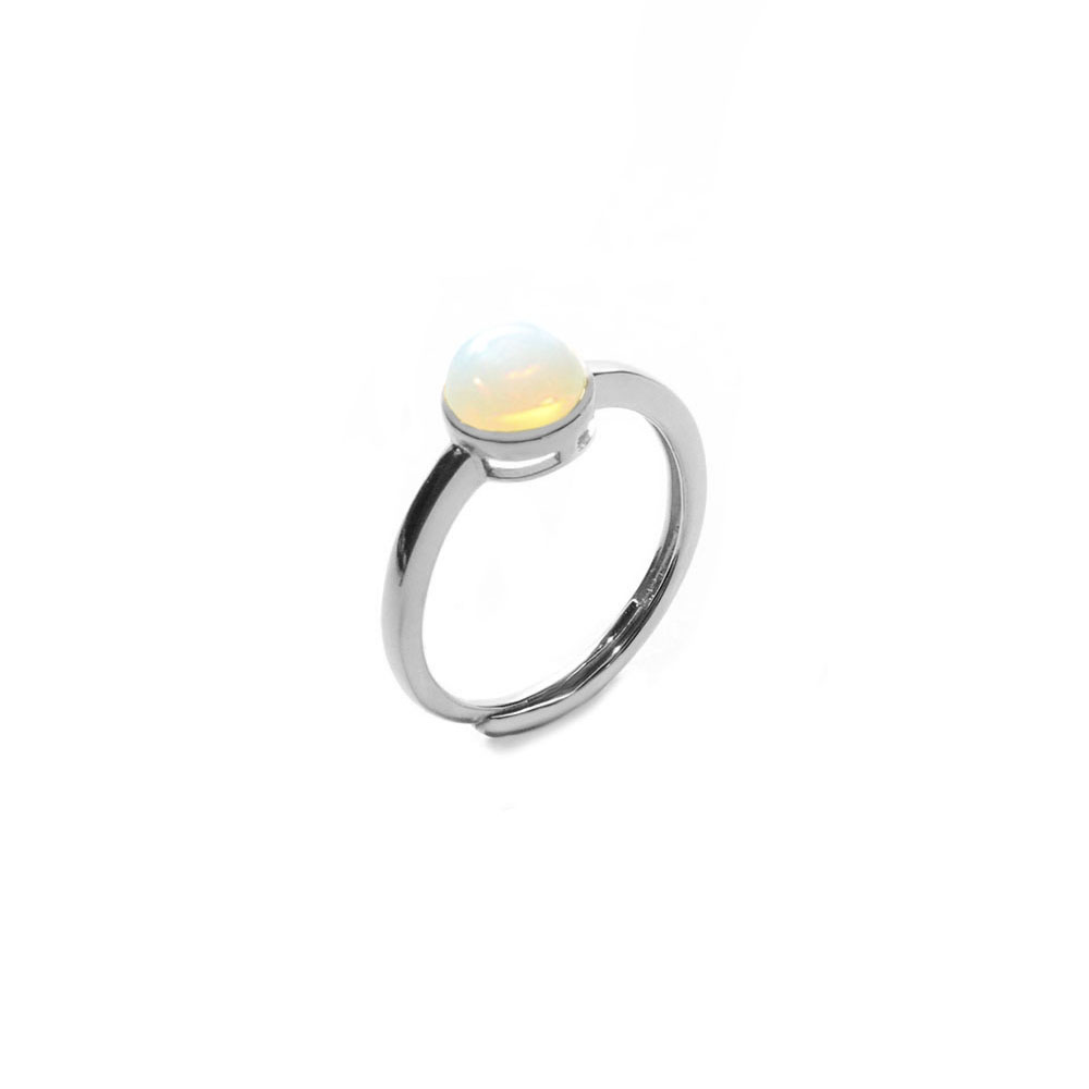 Silver Opal Open Ring