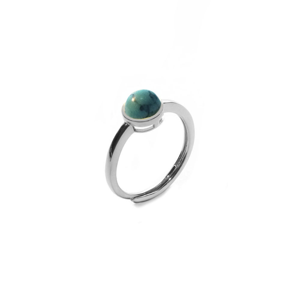 Silver Turquoise Open Ring