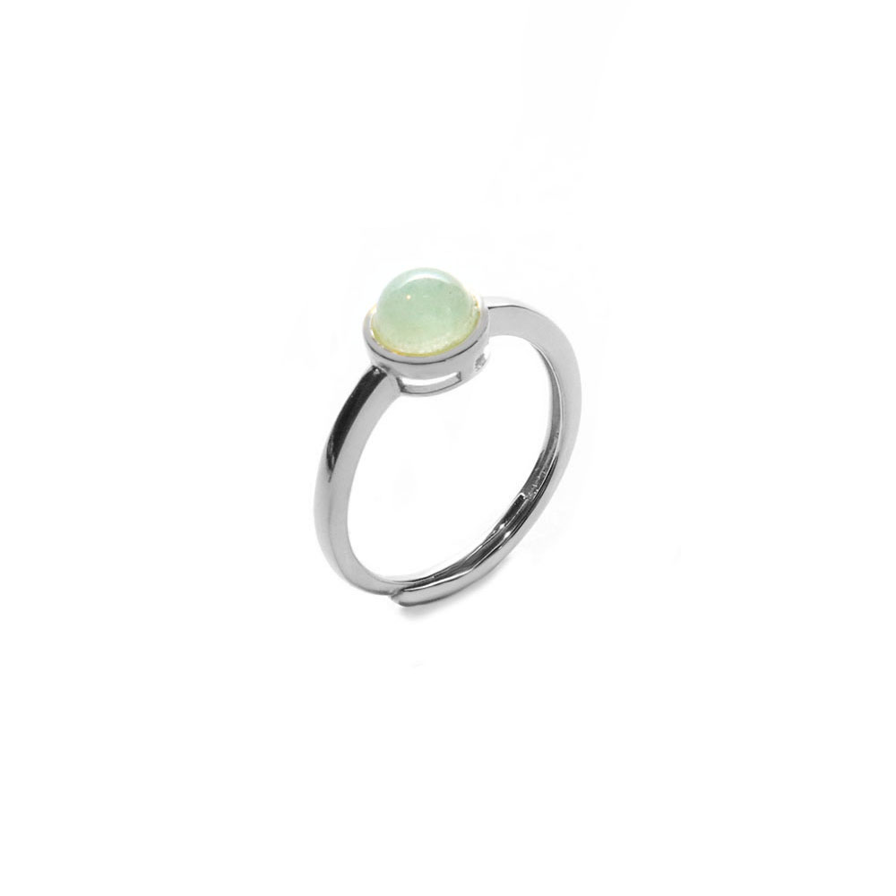 Silver Jade Open Ring